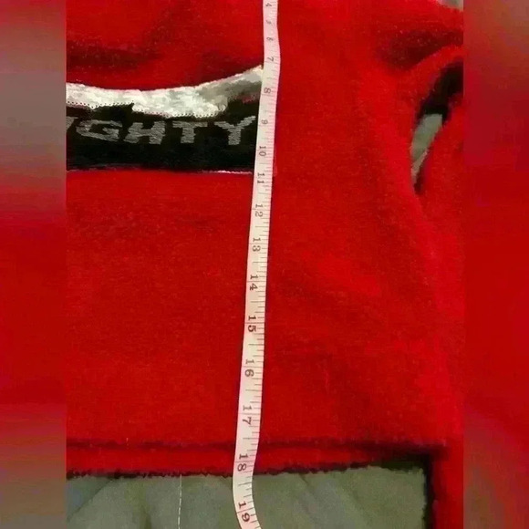 “Naughty Nice” sequin flippable words Christmas sweater by Wallflower red - Picture 6 of 6